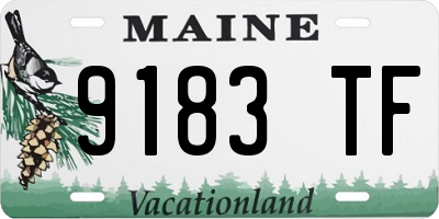 ME license plate 9183TF