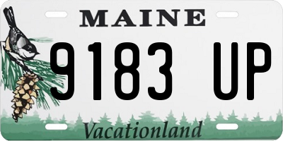 ME license plate 9183UP