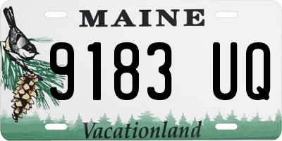 ME license plate 9183UQ