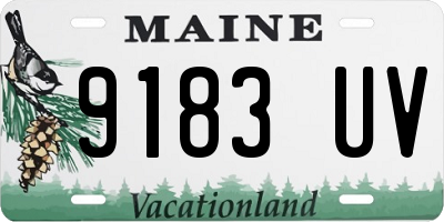 ME license plate 9183UV