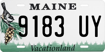 ME license plate 9183UY