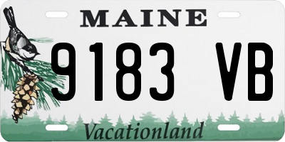 ME license plate 9183VB