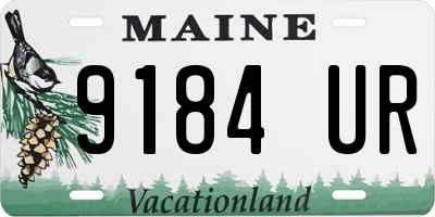 ME license plate 9184UR
