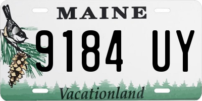 ME license plate 9184UY