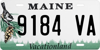 ME license plate 9184VA