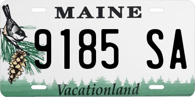 ME license plate 9185SA