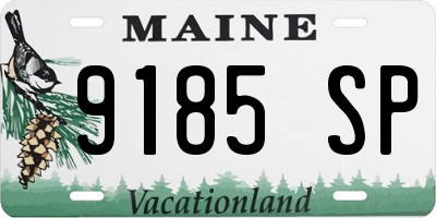 ME license plate 9185SP