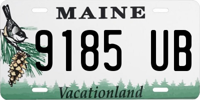 ME license plate 9185UB