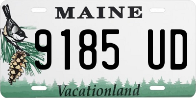 ME license plate 9185UD