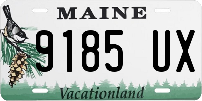 ME license plate 9185UX