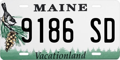 ME license plate 9186SD