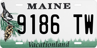 ME license plate 9186TW
