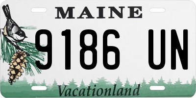 ME license plate 9186UN