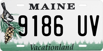 ME license plate 9186UV