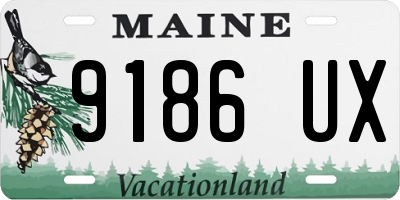 ME license plate 9186UX