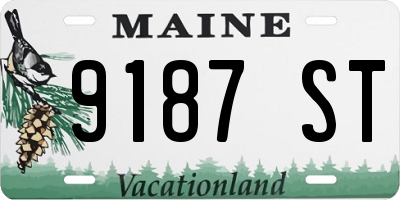 ME license plate 9187ST