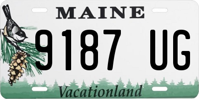 ME license plate 9187UG