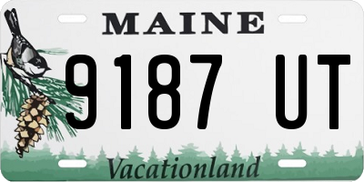 ME license plate 9187UT