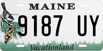 ME license plate 9187UY