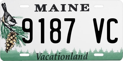 ME license plate 9187VC