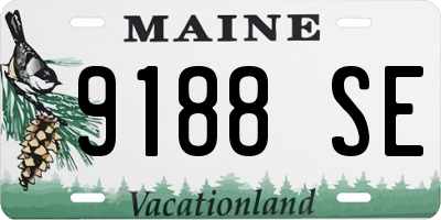 ME license plate 9188SE