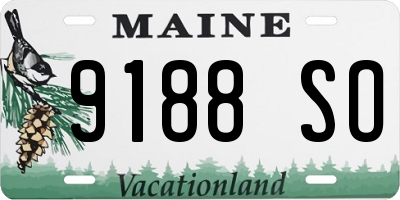 ME license plate 9188SO