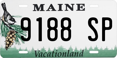ME license plate 9188SP