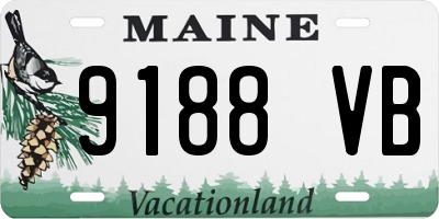 ME license plate 9188VB