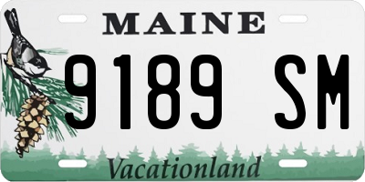 ME license plate 9189SM