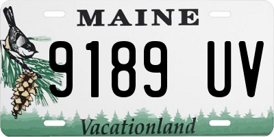 ME license plate 9189UV
