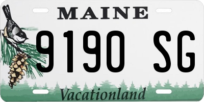 ME license plate 9190SG