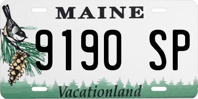ME license plate 9190SP