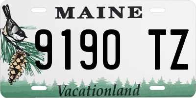 ME license plate 9190TZ