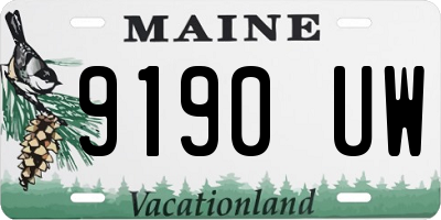 ME license plate 9190UW