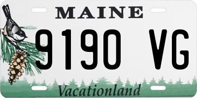 ME license plate 9190VG