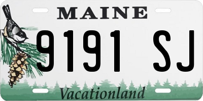 ME license plate 9191SJ