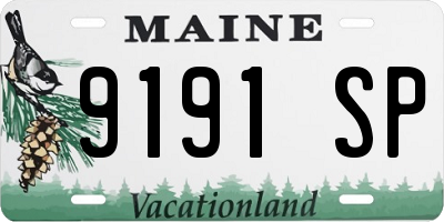 ME license plate 9191SP