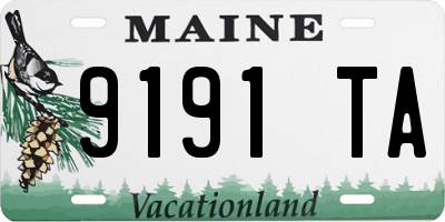 ME license plate 9191TA