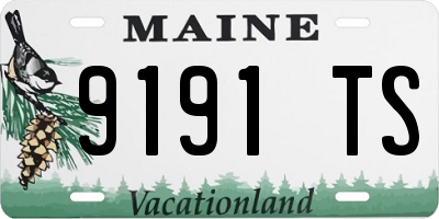 ME license plate 9191TS