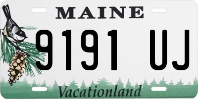ME license plate 9191UJ
