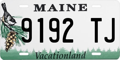 ME license plate 9192TJ