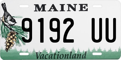 ME license plate 9192UU