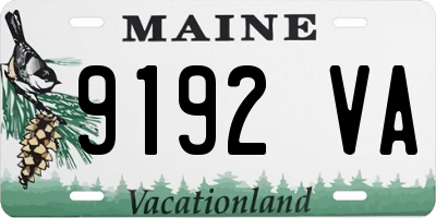 ME license plate 9192VA