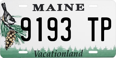 ME license plate 9193TP