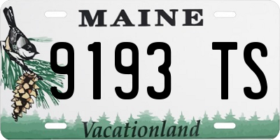 ME license plate 9193TS