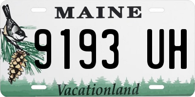 ME license plate 9193UH
