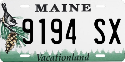 ME license plate 9194SX