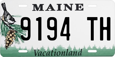 ME license plate 9194TH