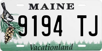 ME license plate 9194TJ