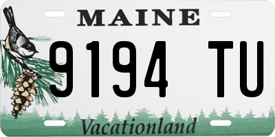 ME license plate 9194TU
